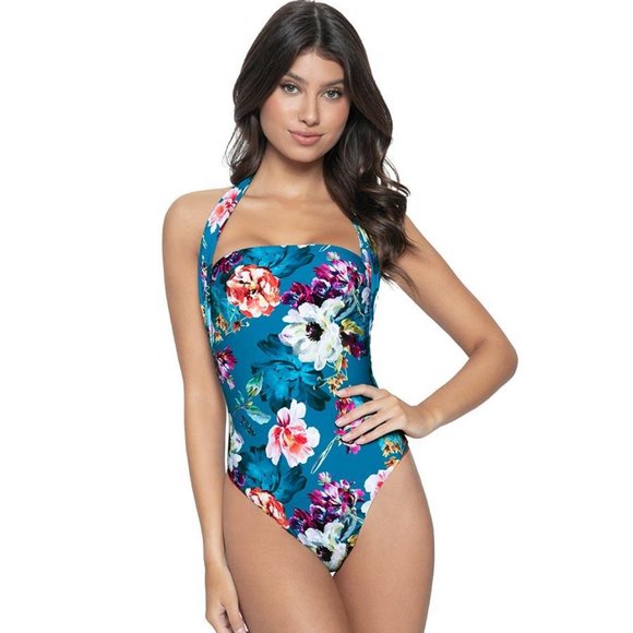 PQ SWIM SIZE SMALL SPIRITUAL BLOOM MULTI TIE ON ONE PIECE - Picture 3 of 5